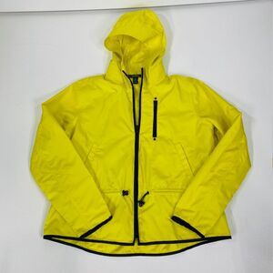 LRL‎ Active Ralph Lauren Yellow Windbreaker Jacket Zip Up Hooded Athletic L/G